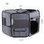 600D PVC Waterproof Dog Playpen Fence 1.2kg Fold Up Puppy Pen
