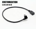 90 Degree Left Right Up Down Angle Male to Female Micro B USB 2.0 Extension