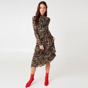 China Fashion Women Leopard Print Long Sleeve Women Maxi Dresses wholesale
