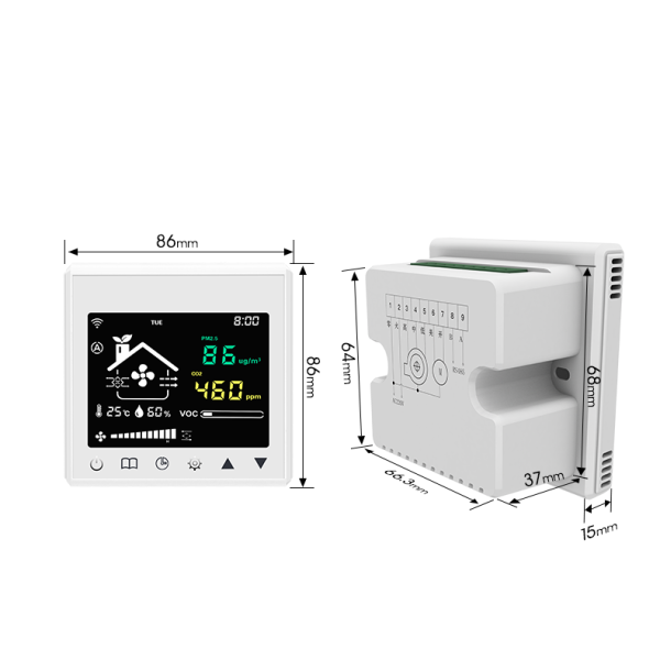 WiFi Smart Fresh Air Controller For Residential Commercial Ventilation System