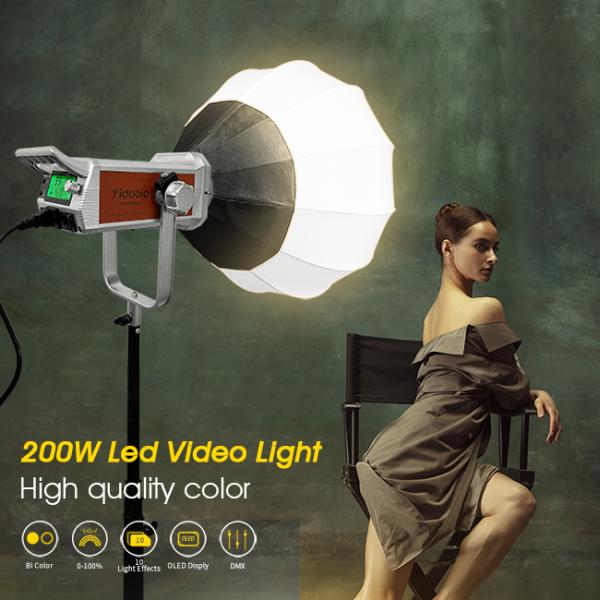 Brown 200w portable LED photography lighting 2700K-7500K suitable for studio shooting makeup fill light