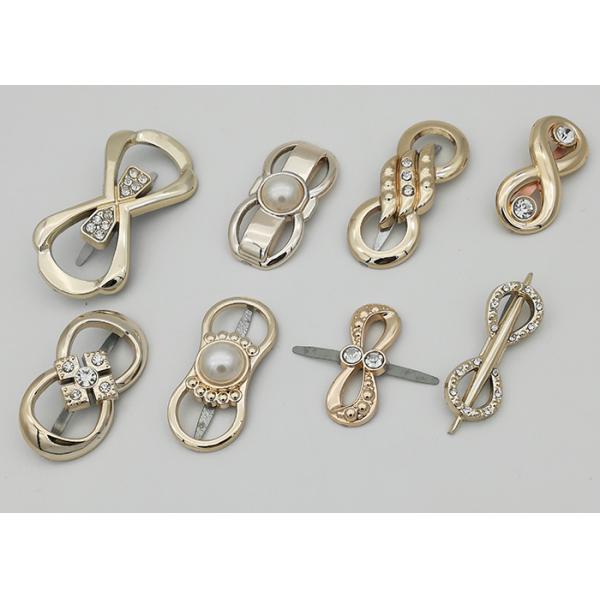 Crystal Ornament Plastic Shoe Buckles 45*24MM Different Sizes Customized