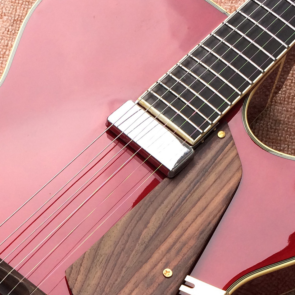 Custom jazz hollow electric guitar, A piece of pickups Jazz electric guitar, free shipping