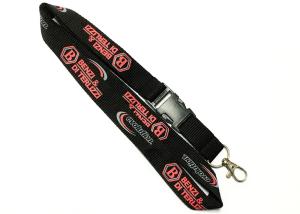 China Free Sample Custom Polyester Lanyards Safety Buckle Metal Hook , Flat polyester lanyard Type wholesale