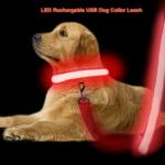 Glowing In Dark Dog Leashes And Collars Dog Pet Products USB Rechargeable
