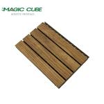 Easy Install Decorative oak veneer finish acoustic grooved wood panel for Office