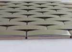 3d Arch Stainless Steel Mosaic Tile Backsplash , Stainless Steel Kitchen Tiles