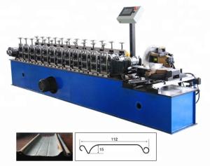 China Blue Shutter Door Roll Forming Machine CE With 15 Rows wholesale