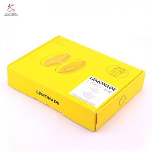 China Light yellow Eastern Custom Cardboard Shipping Boxes For Contact Lenses wholesale