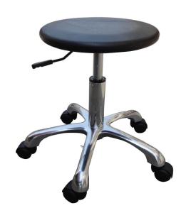 China Black PU Leather Lab Chairs With Wheels 400 - 600mm Adjustable Height wholesale