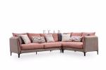 European Style Linen Pink Fabric I Shaped Sofa Set