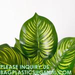 Palm Leaves Artificial Tropical Monstera-84Pcs 6 Kinds Large Small Green Fake