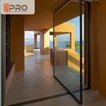 Transparent Glass Aluminum Pivot Doors For Residential Air Tightness Pivot front