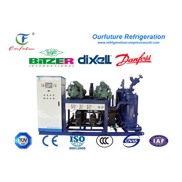 R404a Refrigeration Water Cooled Screw Chiller Multi Stage Energy Controlling System