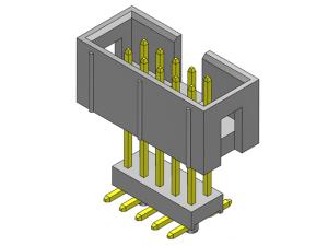 China 2*3-2*32Pin Box Header 2.54mm Dual Row Elevated SMT Dip Type wholesale