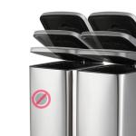 Silver Fingerprint Proof Foot Pedal Trash Can