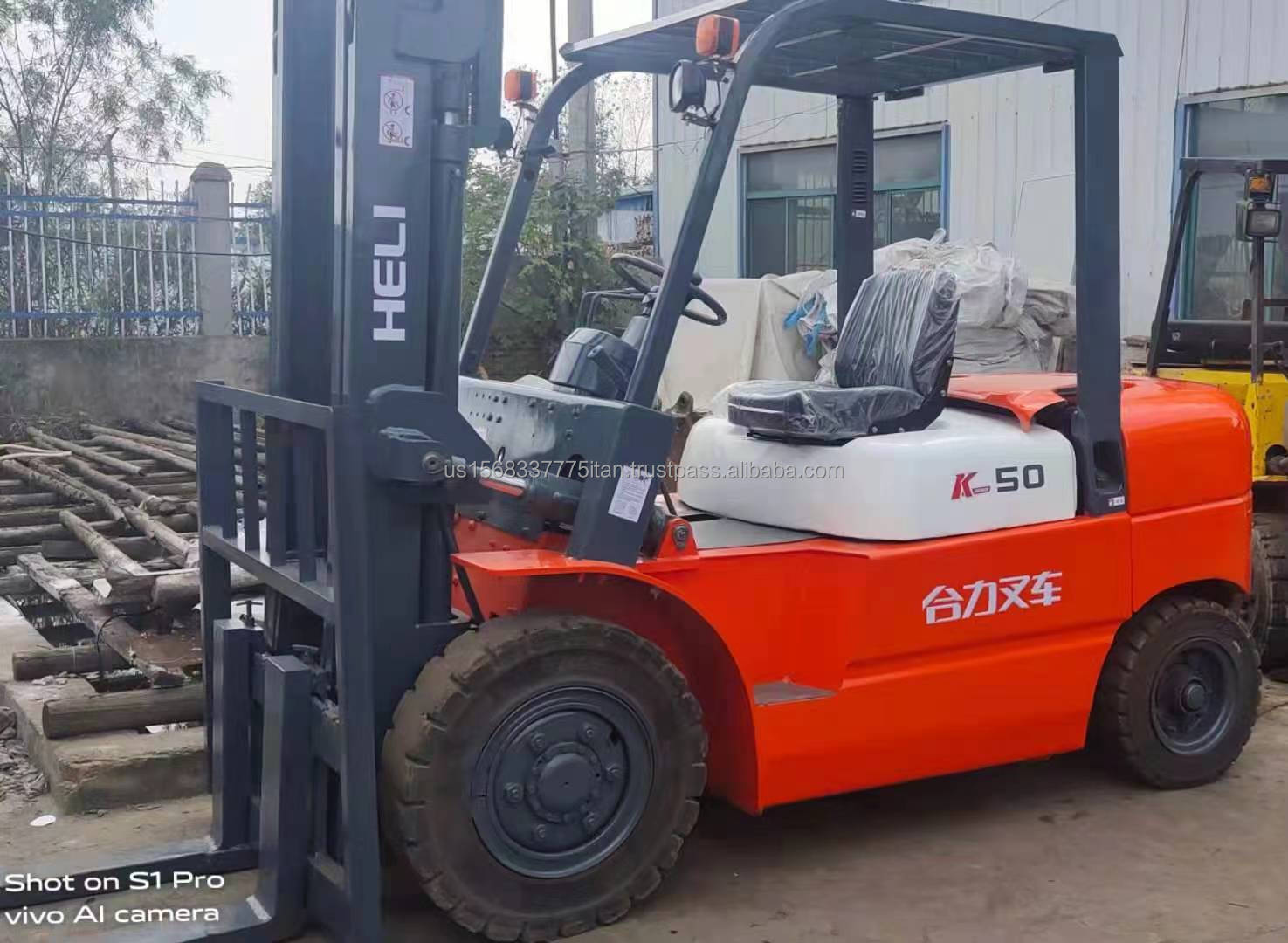 Great Heli K50 Diesel Forklift with 3m Fork Width and 2m Fork Length in Free Shipping