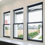 Vertical Sliding Tempered Glass Double Hung Windows With Stainless Steel Screen