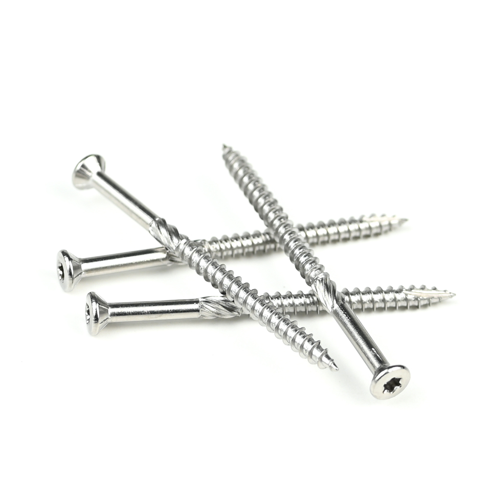 Stainless Steel A4 Decking Screw Trim Head Torx 60mm Chipboard Screws for Installation