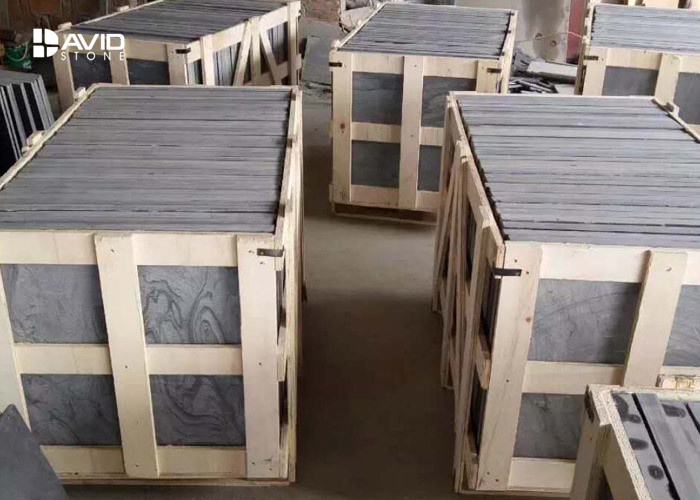 Non Slip Natural Slate Stone Tiles, Grey Slate Paving tile China factory