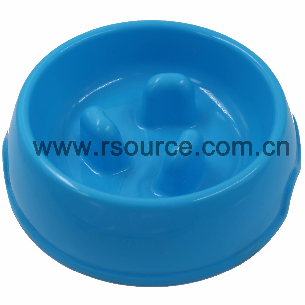 High Quality Eco Friendly Anti Skid Natural Straw Plastic slow feed dog bowl Dog Bowl