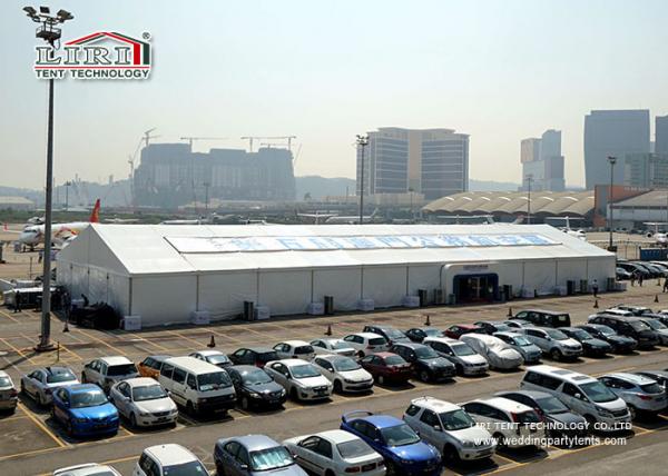 Quality Aluminum Outdoor Exhibition Tents , White Color PVC Sidewall Permanent Structure for sale