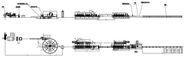 Heavy Type Hign Frequency HF Welded Tube Mill Line 2 Years Warranty