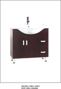 China 100 X 53 / cm modern single sink bathroom vanities , small bath vanity cabinets 15mm plywood wholesale