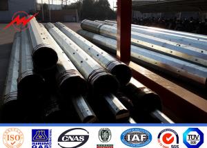 China 10 Kv - 550 Kv Galvanized Steel Pole 1200kg Load Weight 8/12 Sides wholesale