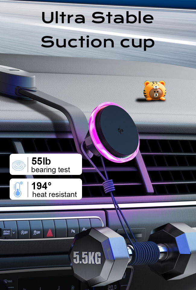 15W Fast Charging Q2 Wireless Charger With Silent Cooling Fan And Customizable Shell Color For Cars