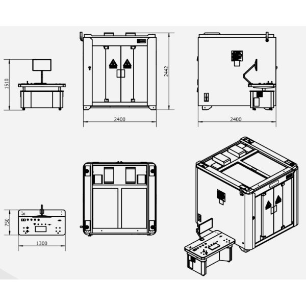 5 Axis 2D X-Ray machine Unicomp UNC225 Radiography system for pipes welded seams quality testing