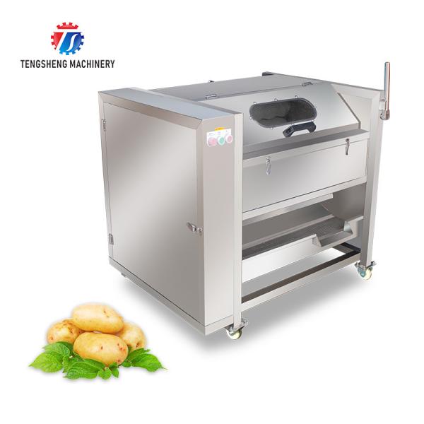 180KG Small automatic ginger washing machine potato cleaning and peeling machine