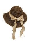 Crocheted Toyo Hat - Linen Bow