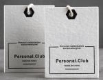 Embossed Cotton Printed Hang Tags for garments white Debossing