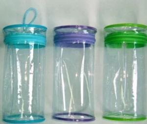 China Fashion round transparent pvc cosmetic bags wholesale