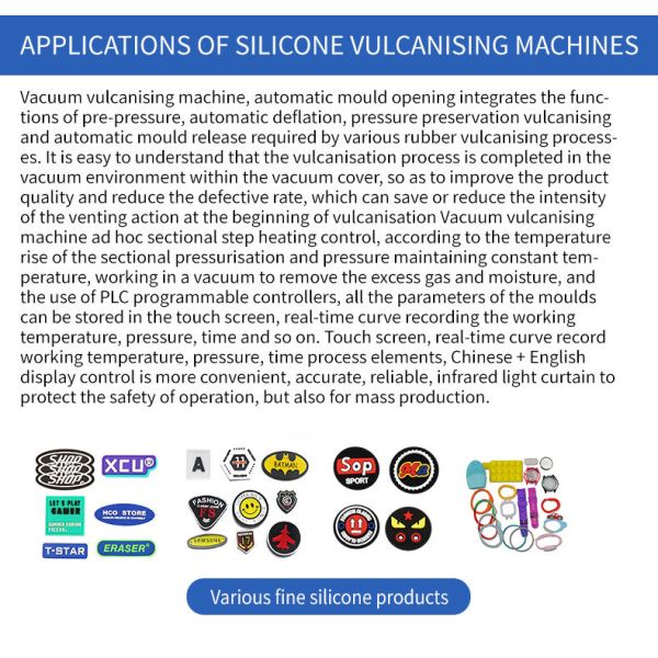 50T Automatic Vacuum Vulcanizing Machine Trademark Logo Clothing Label Making Machine