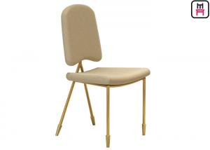 China Nordic Velvet Dancing Chair Stainless Steel Restaurant Chairs With Arrowhead Gold Leg on sale