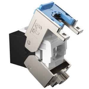 China UTP CAT6A Keystone Jack Toolless RJ45 Socket 50u Inch Gold Plated wholesale