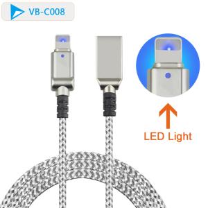 China IPhone 7 6 5 6s Plus Led Light USB Cable Male To 8 Pin Male Lightweight Portable wholesale
