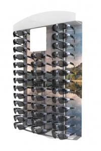 China 3 Row Wall Mounted Sunglass Rack , 36pc Optical Frames Display Stands Quick Ship wholesale