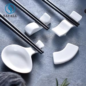China Pure White Savall Ceramic Chopstick Rests Tableware Accessories wholesale