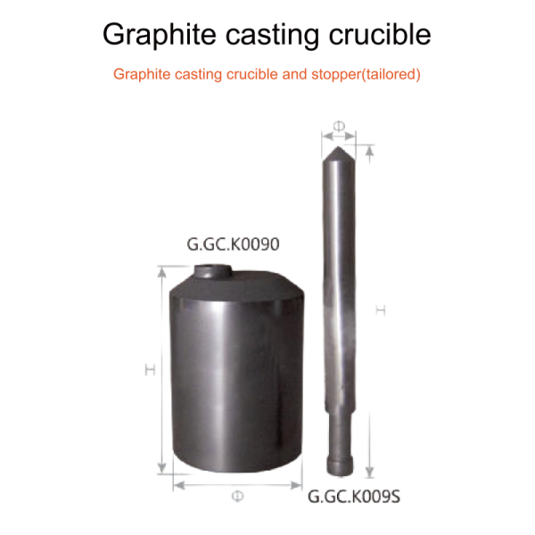 Graphite Casting Crucible & Stopper For Yasui K2/KT17