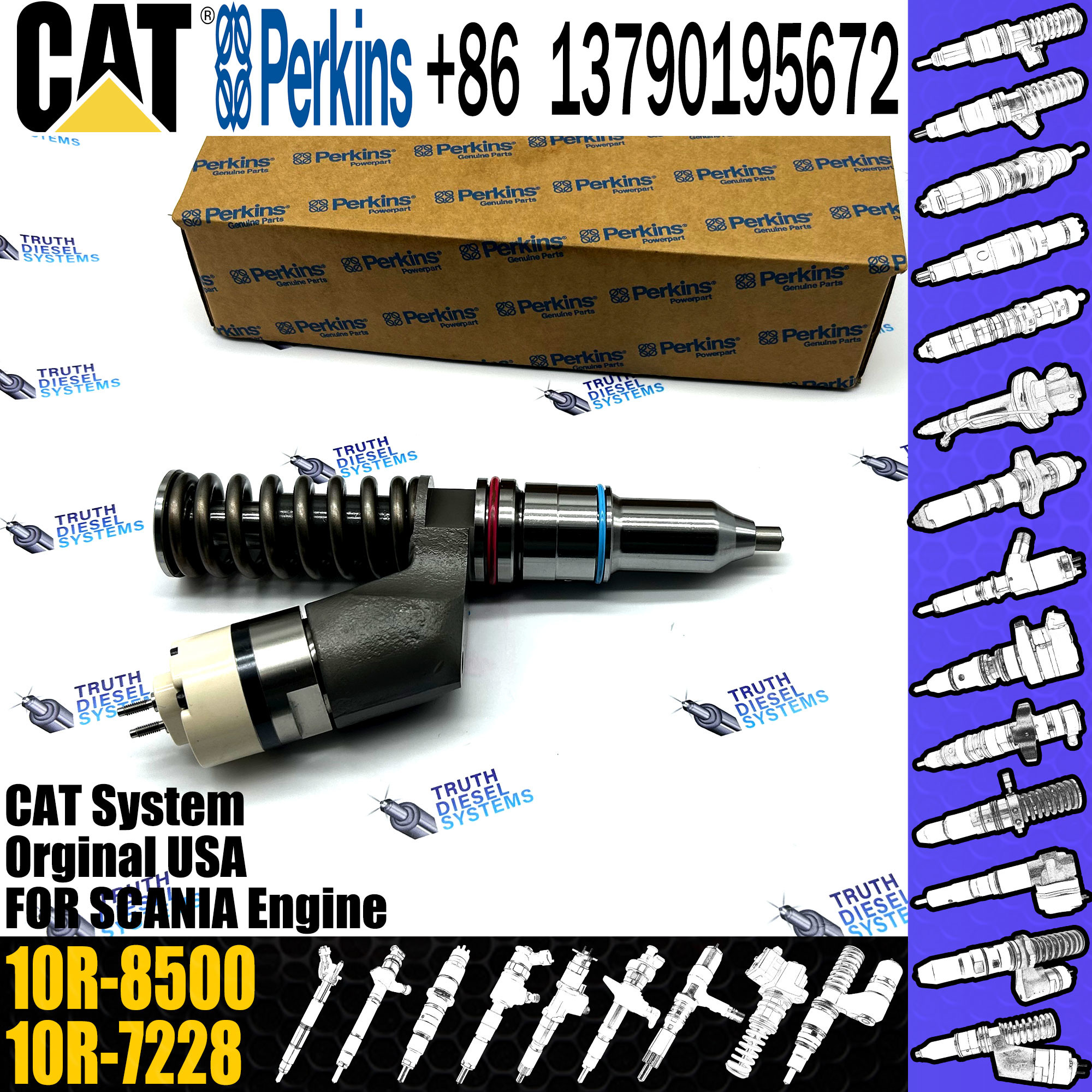 CAT C15 C-16 3406E Common Rail Diesel Fuel Injector 211-3023 10R-0957 10R-8500 10R-8501 for Caterpillar Engine