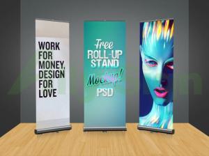 China Casting Free Standing Banner Frame , Horizontal Banner Stands Retractable wholesale