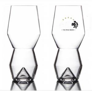 China Unique Peak Bottom Ipa Glass Handmade Crystal Craft Beer Glasses wholesale