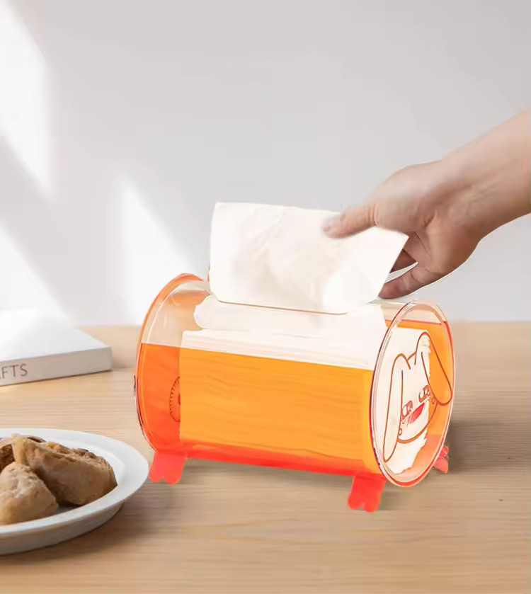 Modern Cute Animal Shape Acrylic Box Acrylic Tissue Holder Customized Size