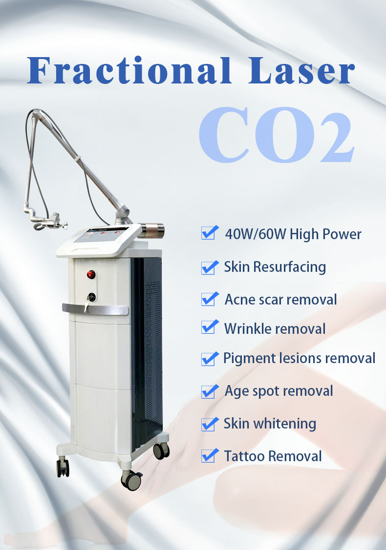 Portable CO2 Laser Fractional Machine 40W For Beauty Salon 2 Years Warranty