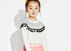 China Nice 100% Cotton Girls Winter Sweater , Warm Girls Crew Neck Sweater on sale