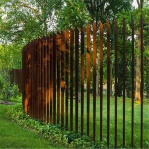 China Garden Farm Metal Picket Corten Steel Privacy Screen Serpentine Layout wholesale