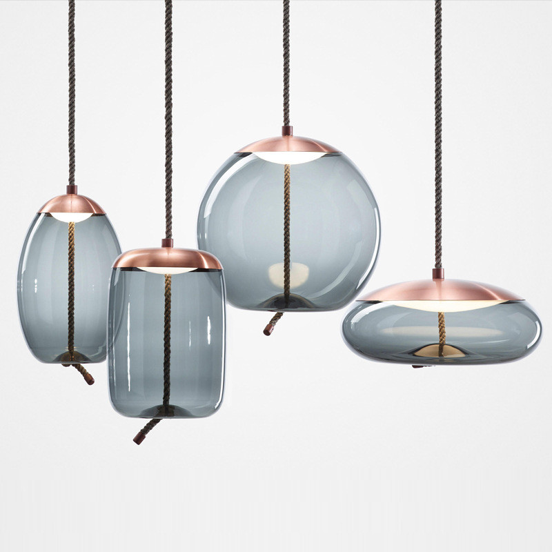 Decorative D30*14.5CM Kitchen Glass Modern Pendant Light